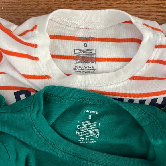 Carter's Dinosaur Themed T-Shirts Kids 8 Play Summer Camp Casual (Lot of 2) - Picture 5 of 7